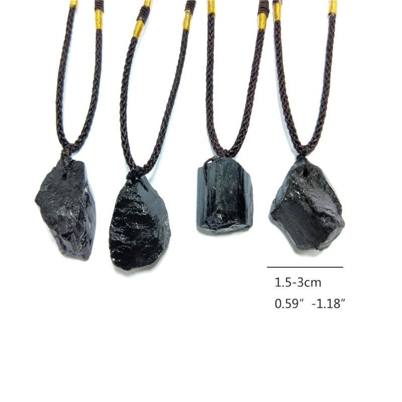 Κολιέ με Κρεμαστό Πέτρας Ακανόνιστου Σχήματος, Ανασυρόμενη Αλυσίδα, Κρεμαστό με Πέτρα Τουρμαλίνη, Κολιέ Τσόκερ, Μοναδική Μακριά Αλυσίδα για Πουλόβερ