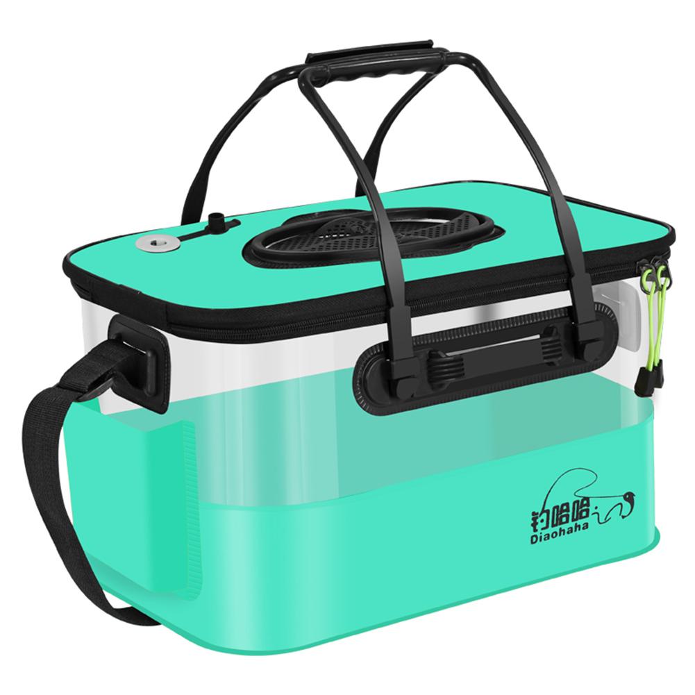 17/22/27L Live Fish Container Multi-Functional Foldable Live Fish Bait Bucket with Breathable Mesh for Outdoor Camping/Fishing