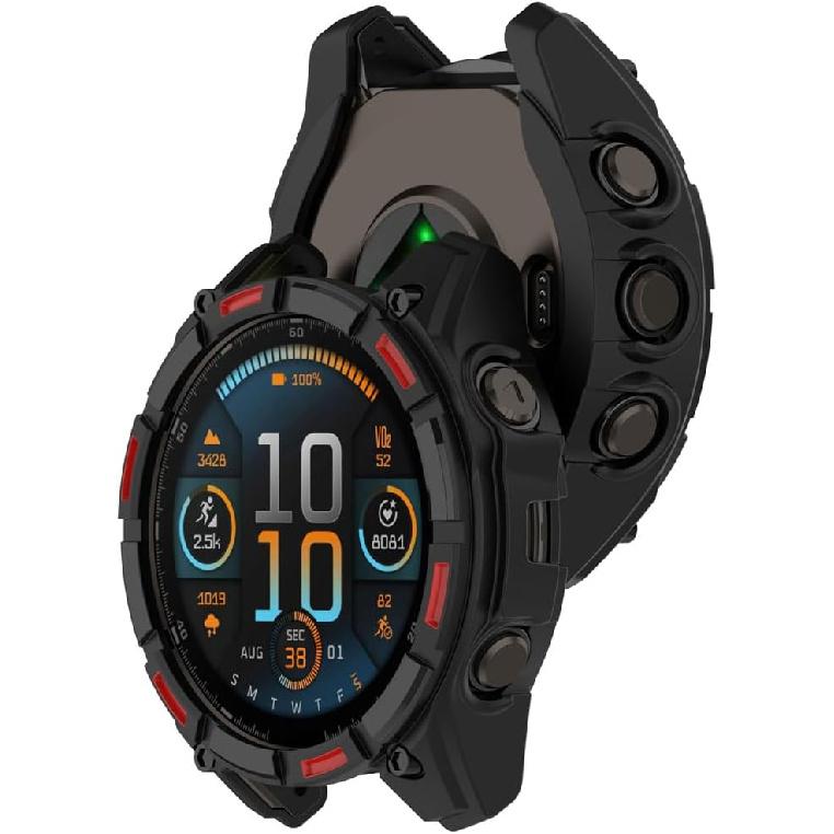 3 Pack 3 Colors Watch Case Compatible for Garmin Fenix 8 51MM Solar TPU Protector Protective Cover Coverage Bumper.(51MM Solar)