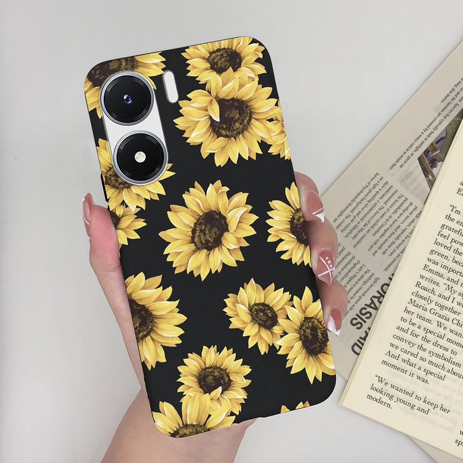 Phone Case For Vivo Y02S Case V2203 Bumper Soft Silicone Back Cover for Vivo Y16 Funda Butterfly Case for VivoY02S Y 02S Y 16