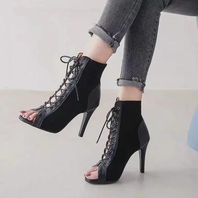 Sandales à talons aiguilles à lacets européennes et américaines pour fêtes et bals de fin d'année