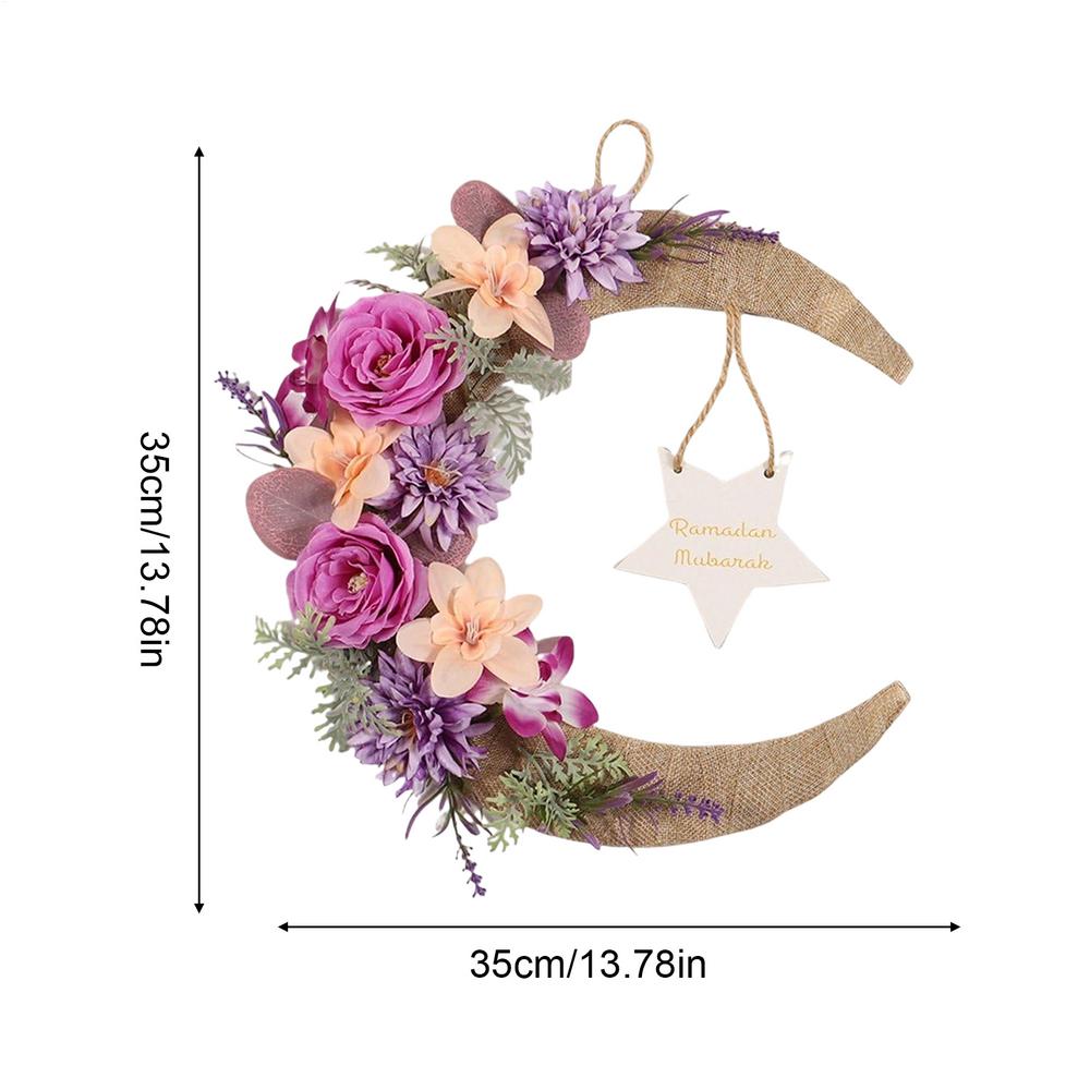 

Лунная гирлянда Рамадан Исламская Благоприятная Деревянная Подвесная Гирлянда Искусственная Летняя Гирлянда Декор для Двери, Стены Дома, Офиса красный