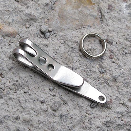 3Pcs Stainless Steel Key Ring with Clip Heavy Duty Metal Keychain Pocket Clip Holder Mini