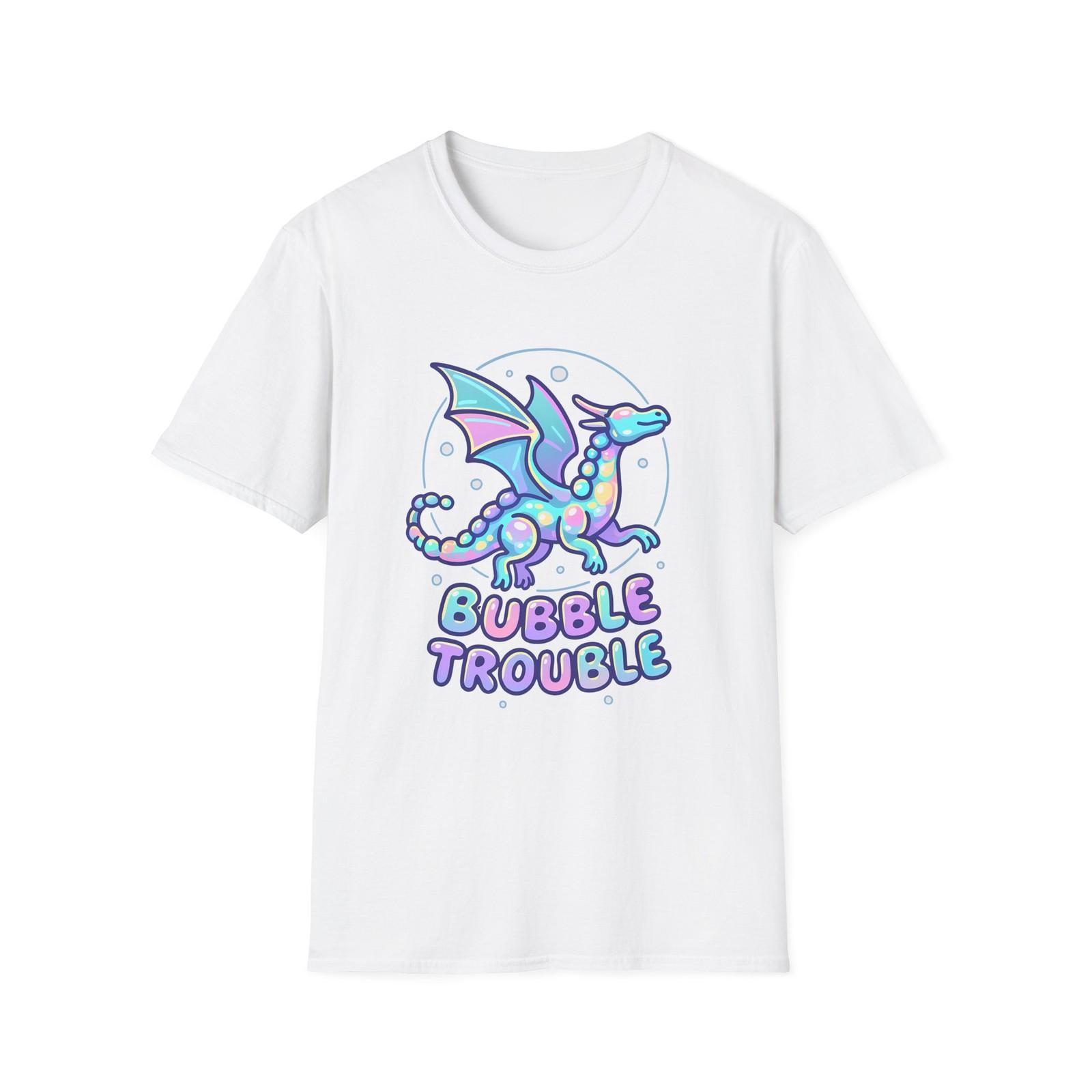 Unisex Softstyle T-Shirt Mens Womens Tees Top Bubble Dragon Fantasy Art Surreal Sky Creature S
