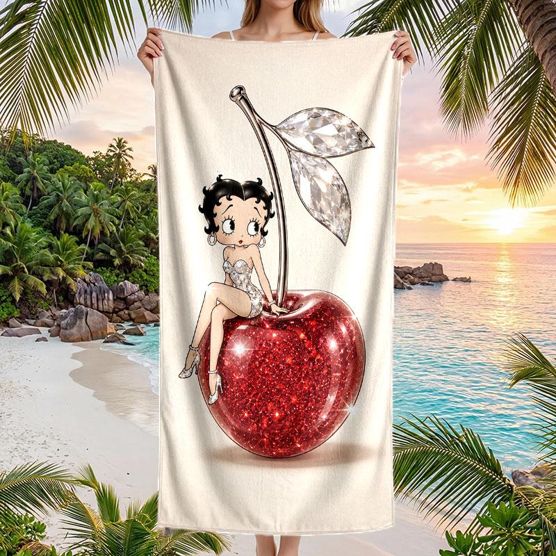 Large Beach Towel Quick Dry Absorbent Towel For Beach IndoorBetty Boop