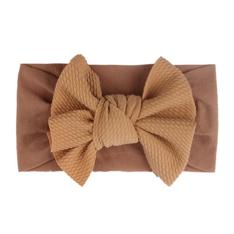 New bow nylon headband, cute soft elastic twill bubble baby hair accessories, baby headband