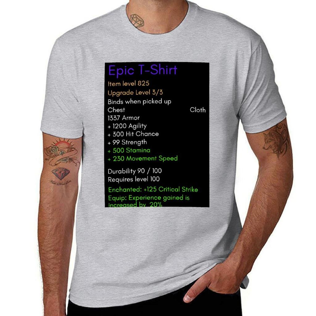Epic T-Shirt World of Warcraft T-Shirt Vintage Clothes Plain Tshirts for Men
