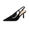 9733-3 Klassische französische spitze High-Heel-Pumps Damen neue vielseitige spitze Rücken dünn-absatzige Pumps Damenschuhe