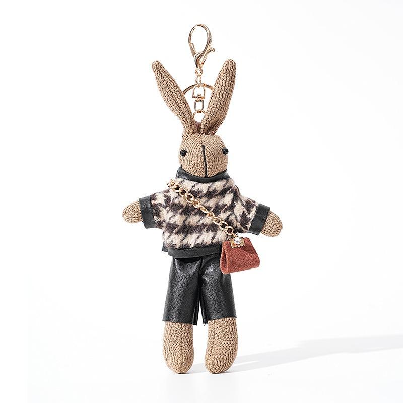 Fashion Thousand Birds Rabbit Cute Plush Doll Pendant Creative Keychain Bag Pendant Plush Toy Fashion