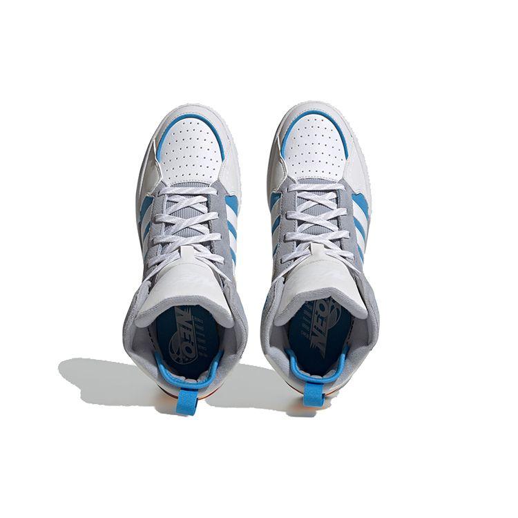 Adidas Neo 100Db Mid Synthetic Leather Fashion Slip Resistant Durable High Top Skate Shoes Women Skate Shoes White GY4796