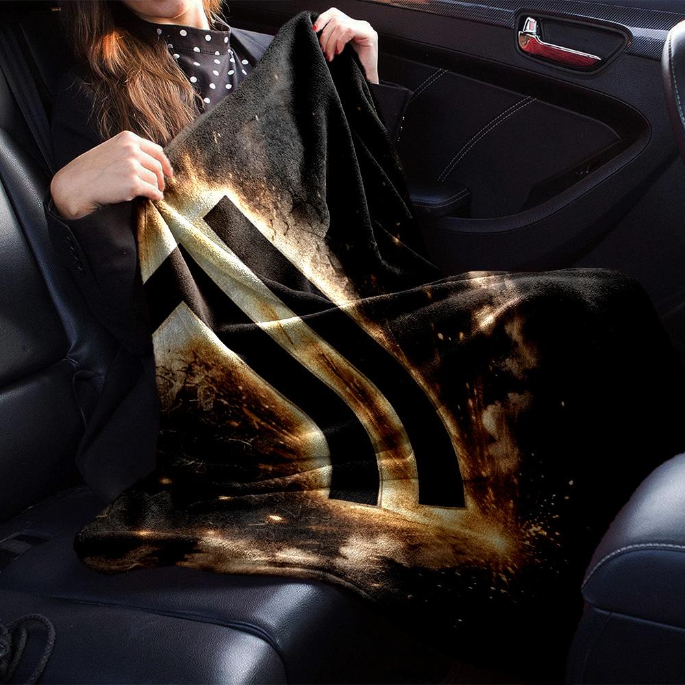 Juventus Herzschlag Logo Flanelldecke, Weiches Polyester, Modernes Design, Ganzjahres für Camping, Reisen, Geschenke für Feiertage oder Geburtstage