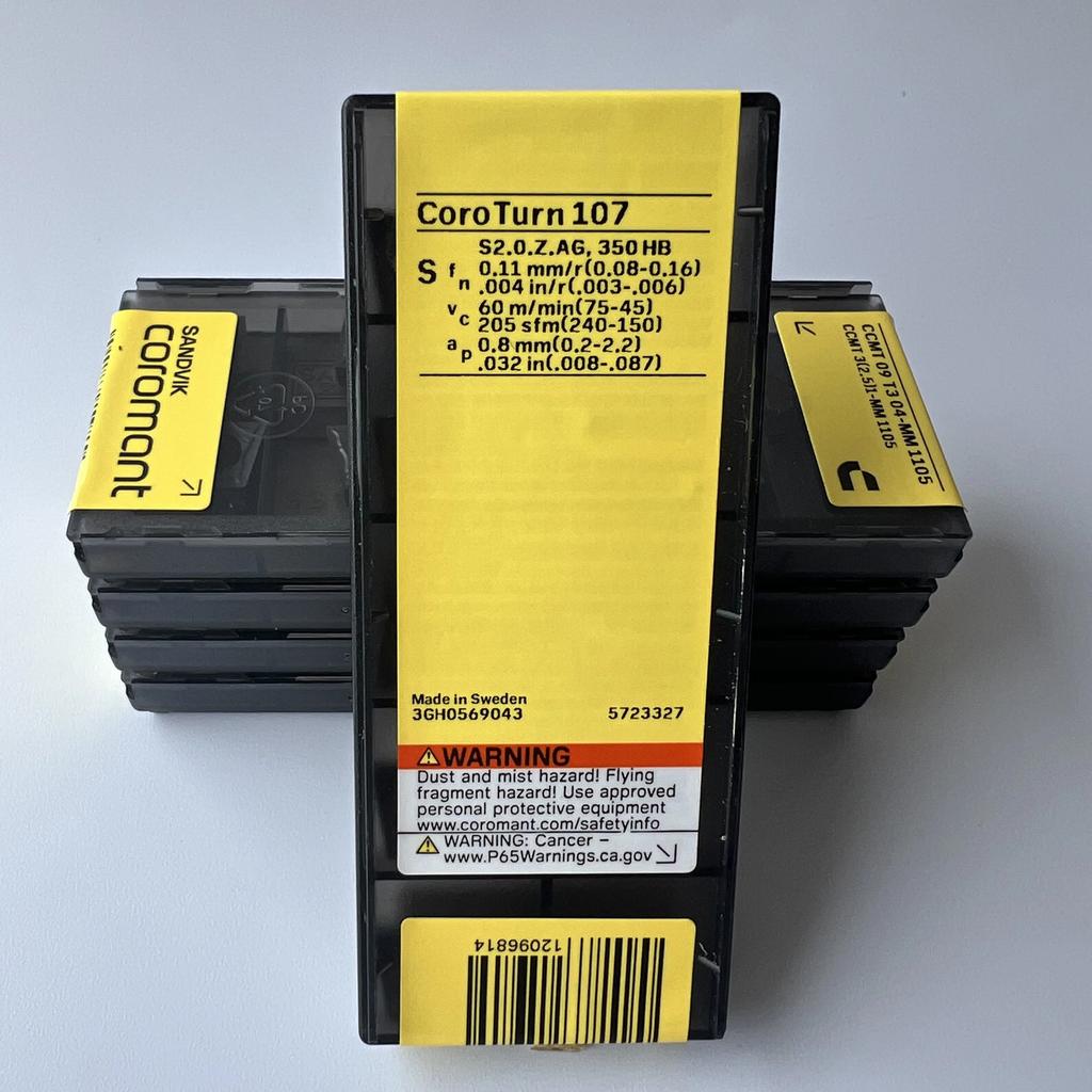 SANDVIK / CCMT09T304-MM 1105 / Industrial indexable Carbide Inserts 10 Pcs