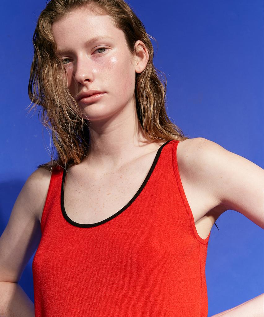 MAGGIE Frill Sleeveless (Red)