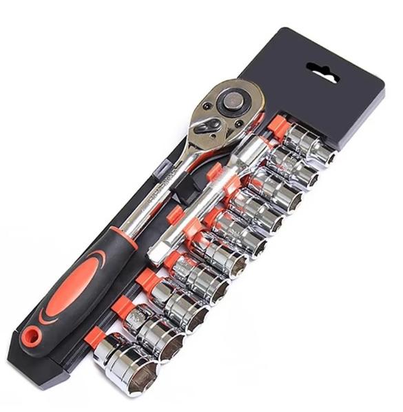 Socket Wrench Extension Rod Multi-function Ratchet Spanner Car Motorcycle Repair Hand Tool Multifunctional Tool серебряный