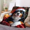 1Pc Cartoon Print Flannel Blanket, High Quality Comfortable for All Seasons, Home Decor, Warmth and Comfort, Perfect for Christmas Birthday Gift