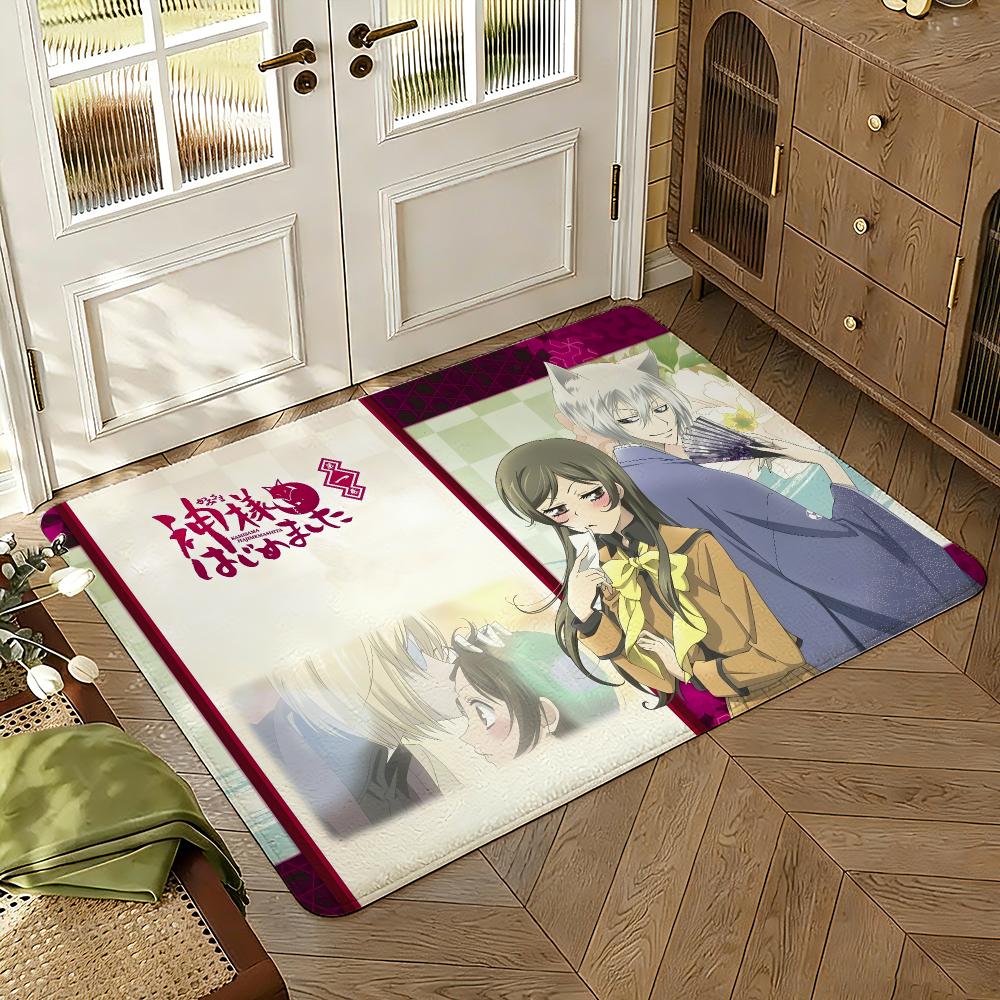 Kamisama Kiss Floor Mat Soft Thickened Absorbent Non-Slip Bedroom Living Room Door Mat Home Decor Flannel Rugs