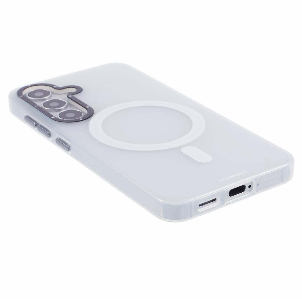 YOUNGKIT Matowe etui na Samsunga Galaxy S25 Kompatybilne z MagSafe PET TPU Wstrząsoodporne etui na telefon