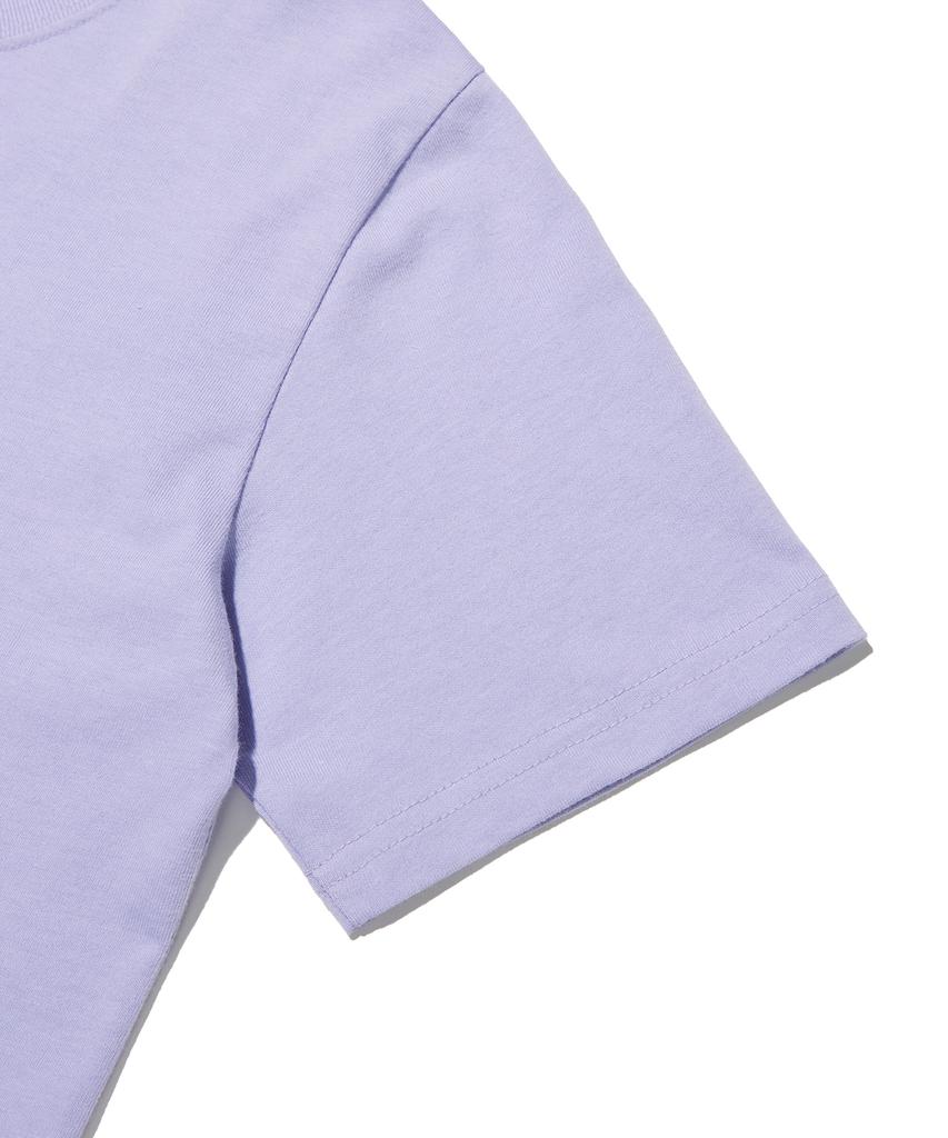 BROWNBREATH W Tag Crop Tee - Purple