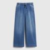 Gap Girls' Loose Wide-Leg Washed Denim Jeans