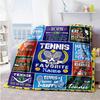 Like Tennis Customize Text Blanket Lightweight Customizable Blanket Durable Comfort Throw For Chair Sofa Office Chair Office Four Seasons Universal