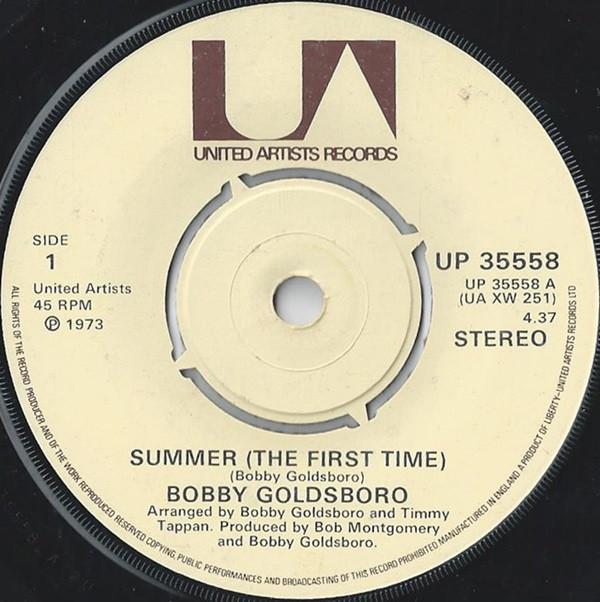 

7inch Record BOBBY GOLDSBORO - Summer (The First Time) UP35558 United Artists - UK Rock Used
