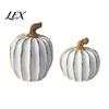 Minimalist Festive Ornament Fall Pumpkin Decor, White Gold Thanksgiving Decorative Pumpkin, Resin Pumpkins Waterproof Crafts Figurine, Statues
