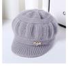 Middle Aged and Elderly Hats, Children's Knitted Woolen Hats, Women's Warm Ear Protection Hats with Velvet, Mothers' and Grandmothers' Hats
