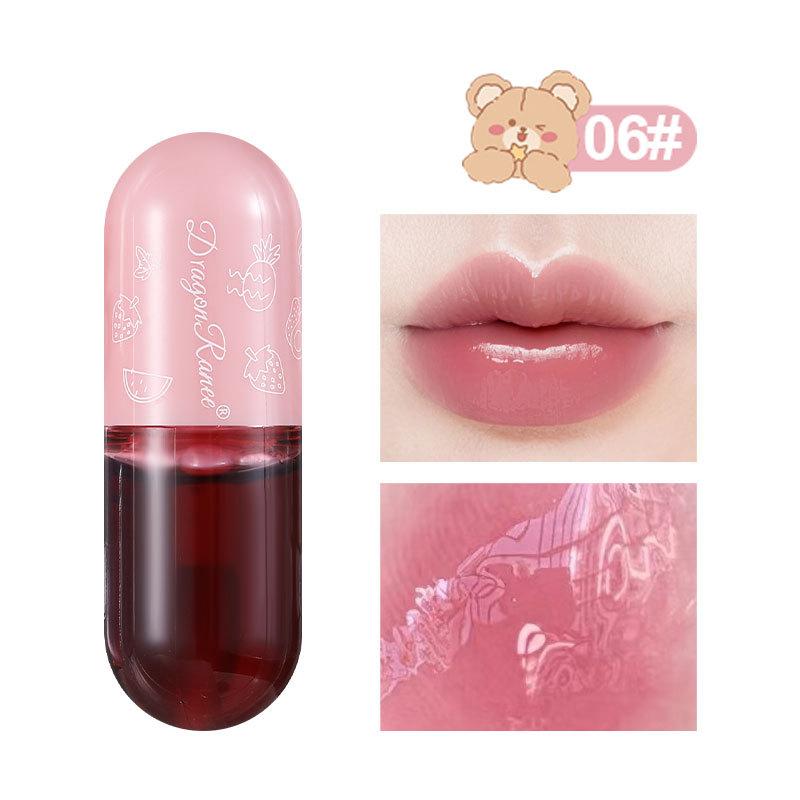 

Dragon Ranee Mirror-effect Cute Bear Waterproof Lip oil,Your Go-To for Cute,Lasting Lips,Student-Friendly DR58 Bear6No.