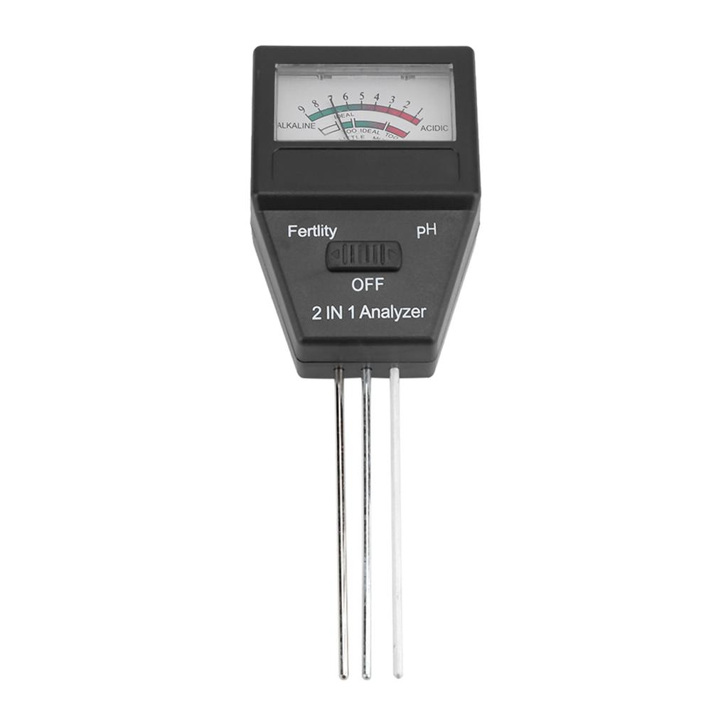 2 in 1 High Precision Fertile Soil PH Tester Meter for Garden Plant Flower
