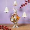 Easter Resin Rabbit Statue Cartoon Bunny Decoration Sculpture Yard Party Home Easter Ornament Statuette Decoration