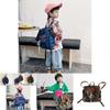 Trendy Korean Style Large Capacity Children's Backpack With Retro Leopard Print Design