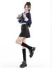 High-Waisted PU Leather A-Line Skirt for Women - Autumn 2024 College Style Mini Skirt
