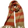 New Style Mohair Striped Colorful Scarf for Women in Winter Korean Style Thickened and Warm with Plush Scarf for Men