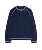 IRONYPORNO WHITELINE 86-Iroj361 Color Line Point Long Sleeve Knit Blue