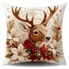 Soft Fabric Christmas Pillow Cover Square Sofa Pillow Case New Holiday Throw Cushion  Home Decor