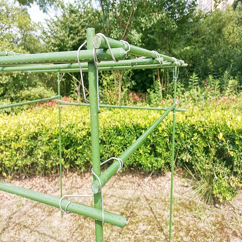 20pcs Garden Pile Connecting Stakes Clip Plant Grid Connector Clip Plant Climbing Frame Buckles For Tomato Cucumber Eggplant