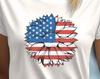 American Flag Sunflower T-Shirt | Patriotic 4th of July Tee