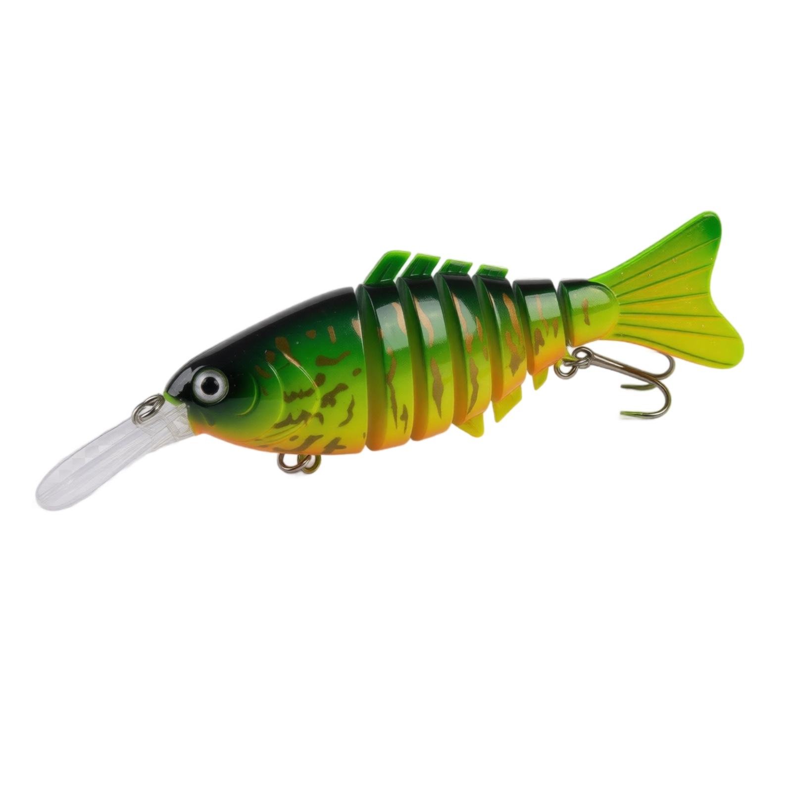 

Multi Jointed Fishing Lure 23g 12cm Hard Plastic Bionic Bait Segmented Swimbait with Treble Hook for Freshwater Fishing one size