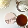 1pc Round Geometric Stripe Coaster Silicone Mold - Casting Molds for DIY Coaster Making, Clay Crafts, Jewelry Tray