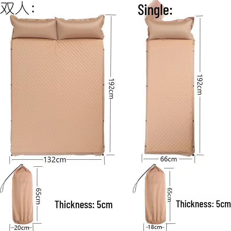 Double Camping Inflatable Mattress Pad for Tent or Home