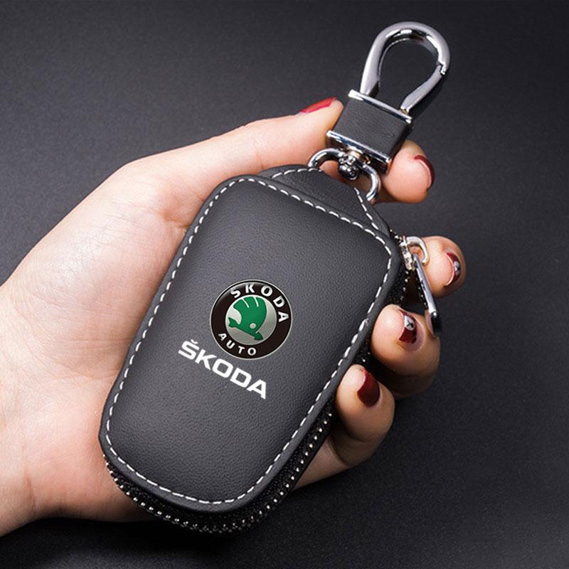 

Car Key Holder Keychain Organizer Key Wallet Key Case For Skoda octavia 3 2 superb 3 kodiaq Superb Fabia Kamiq Karoq Accessories