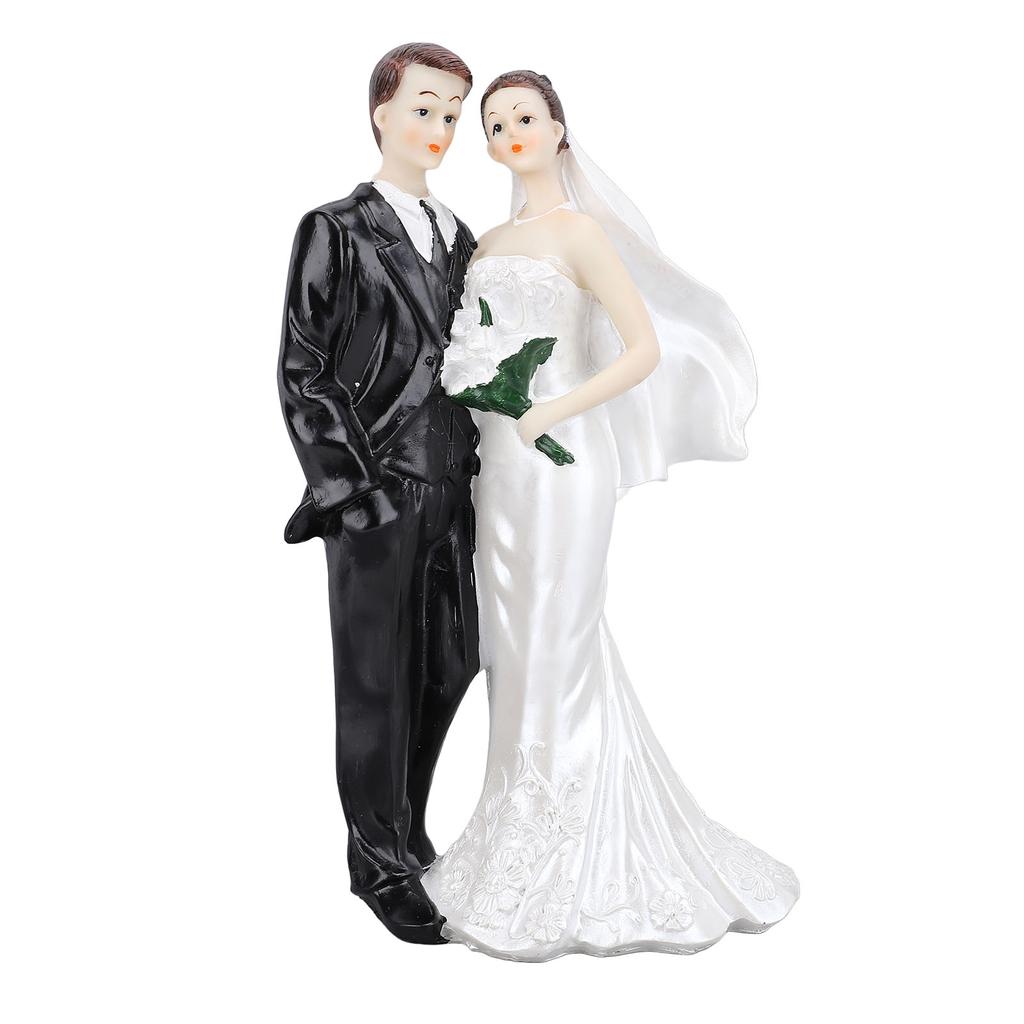 Bride and Groom Statue Romantic Memorable Long Lasting Exquisite Easy To Maintain Wedding Cake Toppe
