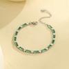 GEMCHIC Women's Stainless Steel Colorful Zircon Bracelet Fashion Luxury Versatile Jewelry for Everyday