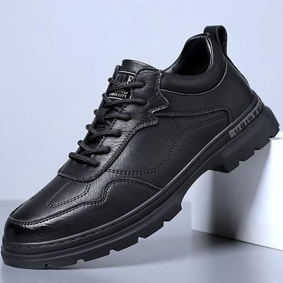 Herrenschuhe Herbsttrend schwarz Business Lederschuhe Herren Rindsleder weichsohlige Sport- und Freizeitschuhe