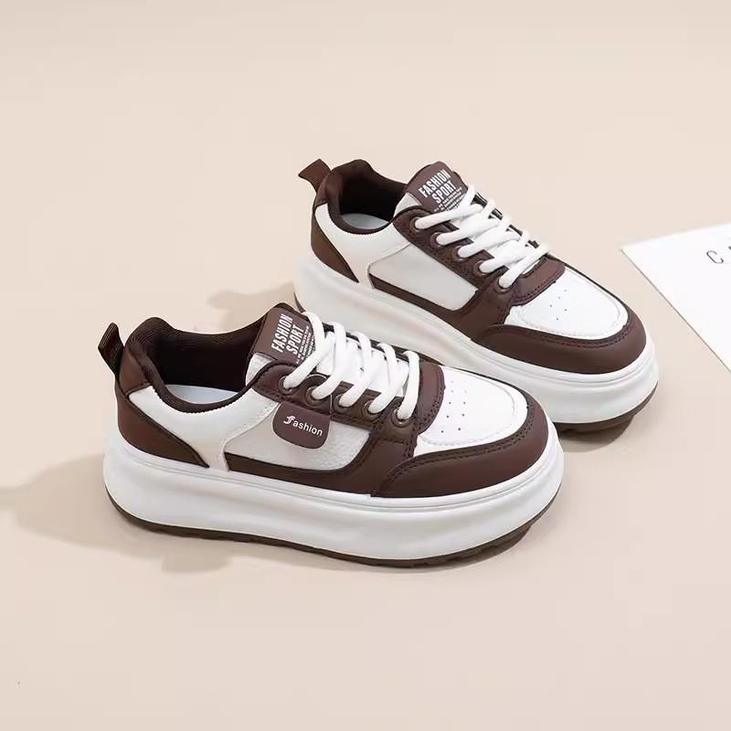 2025 Spring and Autumn New Popular Little White Shoes Women's Shoes Versatile Casual Board Shoes Niche Height-increasing Platform Single Shoes