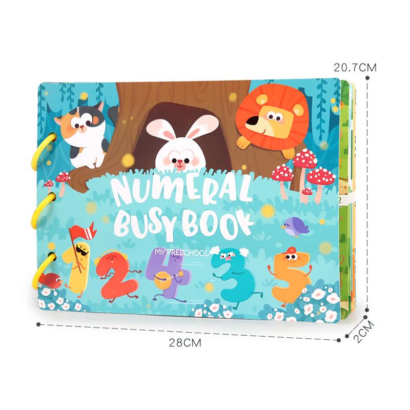 Montessori Toys Quiet Book My First Busy Book DIY Puzzle Animal Fruit Numbers Matching Game Educational Toys For Kids Children