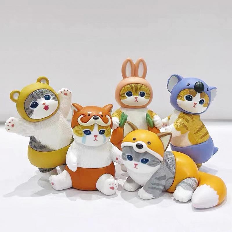 Cute Mofusand Cat Blind Box Cos Animal Panda Rabbit Action Figure Toy Decorative Ornament Christmas Gift