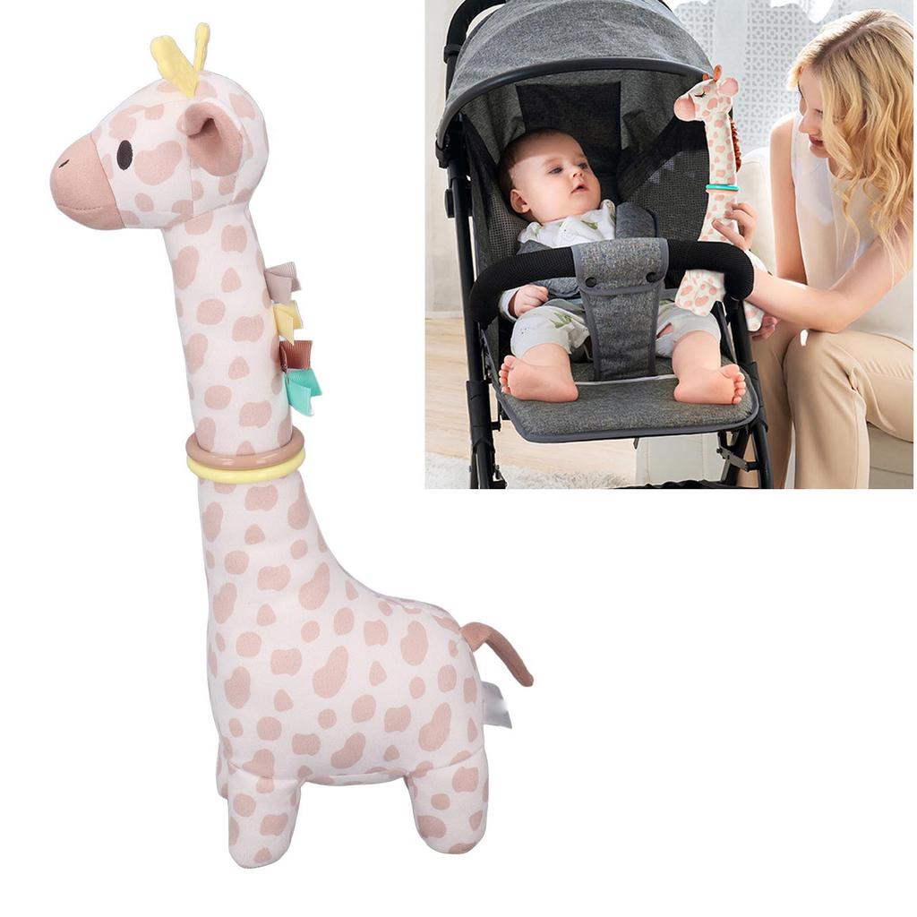 Plush Giraffe Teether Toy Fun Teether Design Cute Infant Plush Stuffed Giraffe Toy for 0‑1 Years Old Newborn