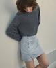 Aueonoseuteljia Suede Rivet Skirt_Ash Blue(Oc25-Sk03)