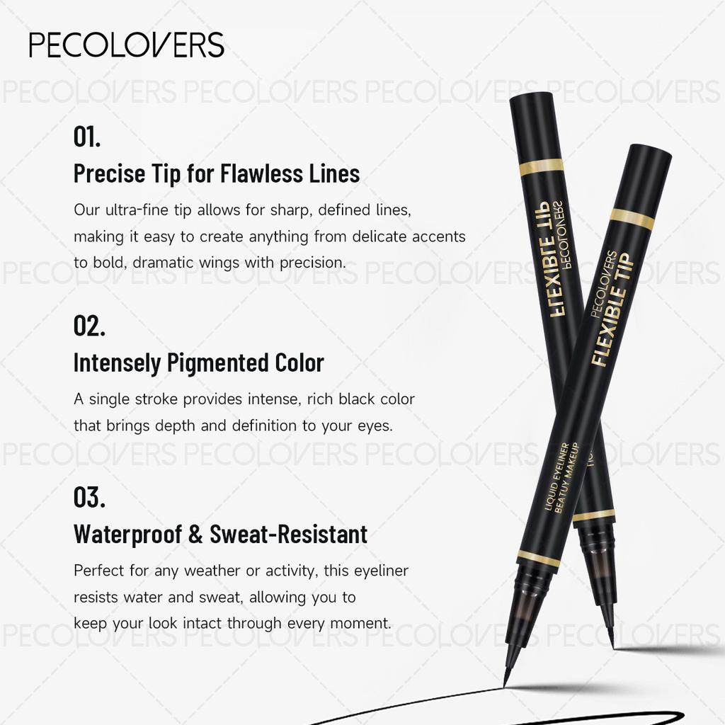 3PCS Ultrafine Liquid Eyeliner - Waterproof, Anti-fouling, Silky, Quick-drying, Durable, for Precise Eye Makeup Applications